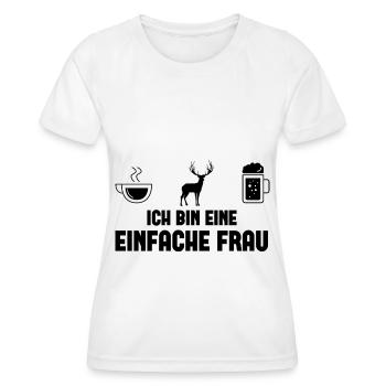 Ich bin ein Einfache Frau 1 - (2) - Frauen Funktions-T-Shirt - Weiß - Vorne - AI Model Female 172 dark (172cm)