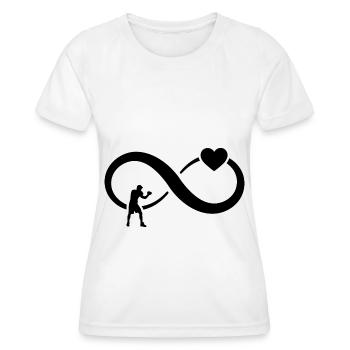Infinity Heart et la boxe - - T-shirt sport Femme - blanc - Devant - AI Model Female 172 dark (172cm)