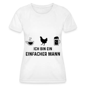 ICH BIN EIN EINFACHER MANN 2 - (2) - Frauen Funktions-T-Shirt - Weiß - Vorne - AI Model Female 172 dark (172cm)