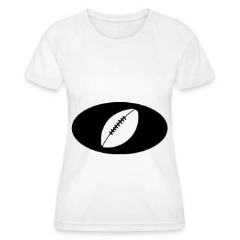 Halbkreis und Fußball - (2) - Frauen Funktions-T-Shirt - Weiß - Vorne - AI Model Female 172 dark (172cm)