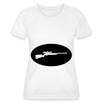 Demi-cercle et chasse - - T-shirt sport Femme - blanc - Devant - AI Model Female 172 dark (172cm)