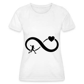 Infinity Heart et Tennis 1 - - T-shirt sport Femme - blanc - Devant - AI Model Female 172 dark (172cm)