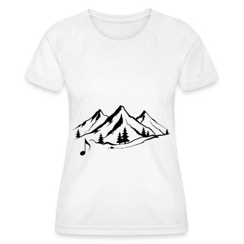 Montagne 1 et musique - - T-shirt sport Femme - blanc - Devant - AI Model Female 172 dark (172cm)