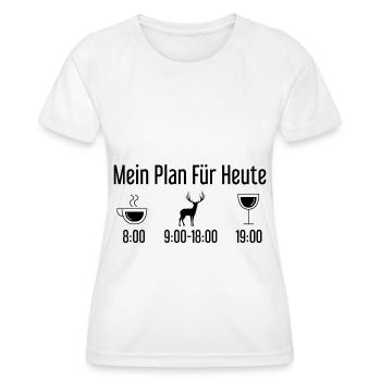 Mein Plan für Heute 2 - - Frauen Funktions-T-Shirt - Weiß - Vorne - AI Model Female 172 dark (172cm)