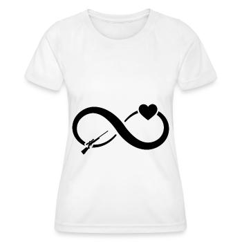 Infinity Heart and Hunting - - Women's Functional T-Shirt - white - Front - AI Model Female 172 dark (172cm)