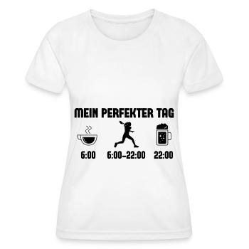 Mein Perfekt-Tag 1 - - Frauen Funktions-T-Shirt - Weiß - Vorne - AI Model Female 172 dark (172cm)