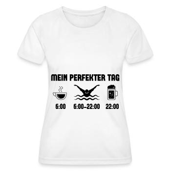 Mein Perfekt-Tag - - Frauen Funktions-T-Shirt - Weiß - Vorne - AI Model Female 172 dark (172cm)