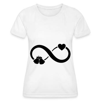 Infinity Heart et Boxe 1 - - T-shirt sport Femme - blanc - Devant - AI Model Female 172 dark (172cm)
