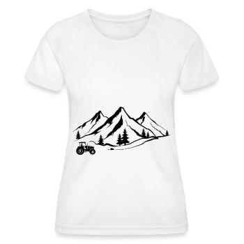 Montagne 1 et Agriculture - - T-shirt sport Femme - blanc - Devant - AI Model Female 172 dark (172cm)