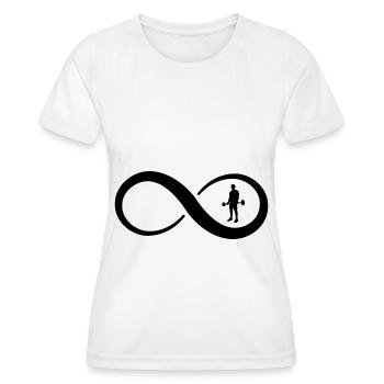 Infinity and Fitness - - Women's Functional T-Shirt - white - Front - AI Model Female 172 dark (172cm)