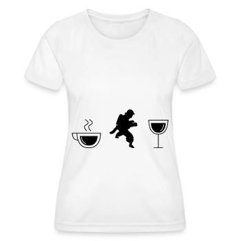 Coffee wine and fire brigade brigade - - Women's Functional T-Shirt - white - Front - AI Model Female 172 dark (172cm)