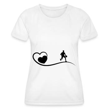 Herz und Basketball - - Frauen Funktions-T-Shirt - Weiß - Vorne - AI Model Female 172 dark (172cm)