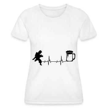 Heartbeat Beer and Fire Brigade - - Women's Functional T-Shirt - white - Front - AI Model Female 172 dark (172cm)