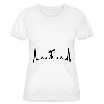 Battements de cœur et astronomie - - T-shirt sport Femme - blanc - Devant - AI Model Female 172 dark (172cm)