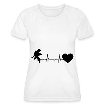 Heartbeat Heart and Fire Brigade Brigader - - Women's Functional T-Shirt - white - Front - AI Model Female 172 dark (172cm)