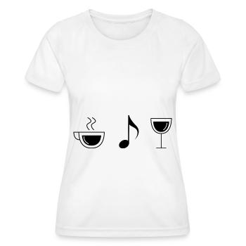 Vin de café et musique - - T-shirt sport Femme - blanc - Devant - AI Model Female 172 dark (172cm)