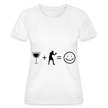 Wine Smile Face et boîtes - - T-shirt sport Femme - blanc - Devant - AI Model Female 172 dark (172cm)