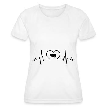 Heartbeat Heart and Agriculture 2 - - Women's Functional T-Shirt - white - Front - AI Model Female 172 dark (172cm)