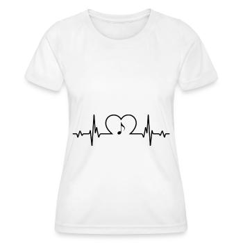 Herzschlagherz und Musik - (2) - Frauen Funktions-T-Shirt - Weiß - Vorne - AI Model Female 172 dark (172cm)