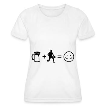Bier Smile Face und Basketball 1 - - Frauen Funktions-T-Shirt - Weiß - Vorne - AI Model Female 172 dark (172cm)