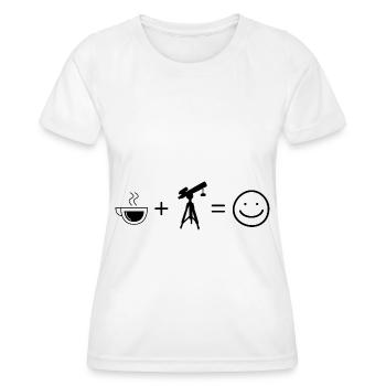 Café Smile Face et astronomie - - T-shirt sport Femme - blanc - Devant - AI Model Female 172 dark (172cm)