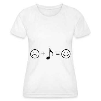 Smile Face et musique - - T-shirt sport Femme - blanc - Devant - AI Model Female 172 dark (172cm)