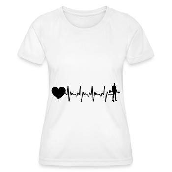 Heartbeat heart and fitness - - Women's Functional T-Shirt - white - Front - AI Model Female 172 dark (172cm)