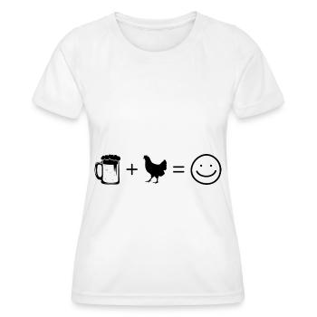 Beer Smile Face and Agriculture 3 - - Women's Functional T-Shirt - white - Front - AI Model Female 172 dark (172cm)