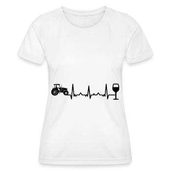 Heartbeat Vin et Agriculture - - T-shirt sport Femme - blanc - Devant - AI Model Female 172 dark (172cm)