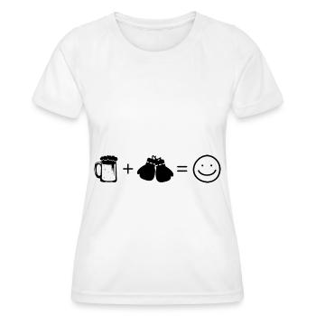 Beer Smile Face et Boîtes 1 - - T-shirt sport Femme - blanc - Devant - AI Model Female 172 dark (172cm)