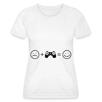 Smile Face-Spiel - GA - Frauen Funktions-T-Shirt - Weiß - Vorne - AI Model Female 172 dark (172cm)