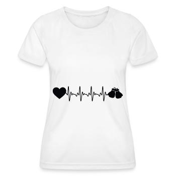 Gants de boxe Heart Heartbeat - Bo - T-shirt sport Femme - blanc - Devant - AI Model Female 172 dark (172cm)