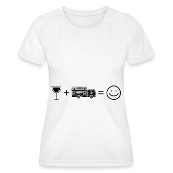 Wine Smile Face et pompiers 1 - - T-shirt sport Femme - blanc - Devant - AI Model Female 172 dark (172cm)