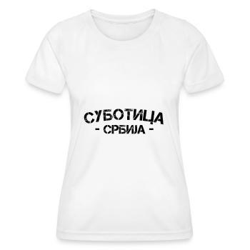 Serbie! - T-shirt sport Femme - blanc - Devant - AI Model Female 172 dark (172cm)