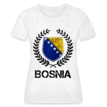 Bosnia Funny Bosna saying as a gift - Women's Functional T-Shirt - white - Front - AI Model Female 172 dark (172cm)