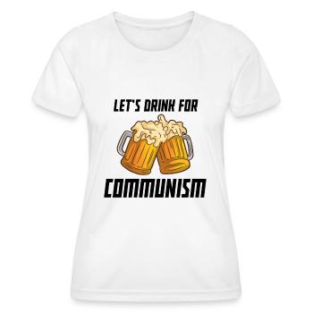 Lustiger Sozialistischer Spruch über Sozialismus! - Frauen Funktions-T-Shirt - Weiß - Vorne - AI Model Female 172 dark (172cm)
