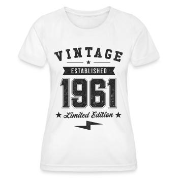 Vintage 1961 - Women's Functional T-Shirt - white - Front - AI Model Female 172 dark (172cm)