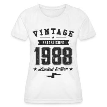 Millésime 1988 - T-shirt sport Femme - blanc - Devant - AI Model Female 172 dark (172cm)