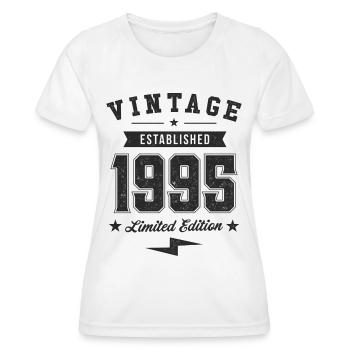 Vintage 1995 - Women's Functional T-Shirt - white - Front - AI Model Female 172 dark (172cm)