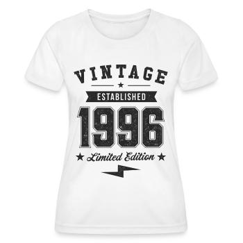 Vintage 1996 - Women's Functional T-Shirt - white - Front - AI Model Female 172 dark (172cm)