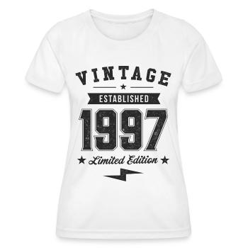 Jahrgang 1997 - Frauen Funktions-T-Shirt - Weiß - Vorne - AI Model Female 172 dark (172cm)