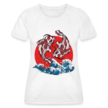 Koi Fish - Women's Functional T-Shirt - white - Front - AI Model Female 172 dark (172cm)