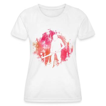 Feldhockey - Frauen Funktions-T-Shirt - Weiß - Vorne - AI Model Female 172 dark (172cm)