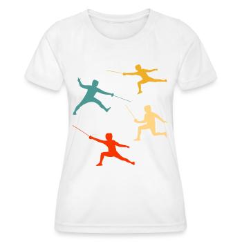 Fencing - Women's Functional T-Shirt - white - Front - AI Model Female 172 dark (172cm)
