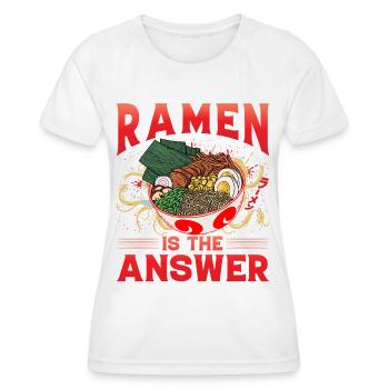 Ramen est la réponse - T-shirt sport Femme - blanc - Devant - AI Model Female 172 dark (172cm)
