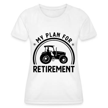 Mon plan de retraite 1 - - T-shirt sport Femme - blanc - Devant - AI Model Female 172 dark (172cm)