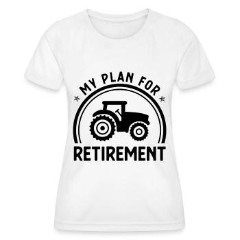 Mon plan de retraite - - T-shirt sport Femme - blanc - Devant - AI Model Female 172 dark (172cm)