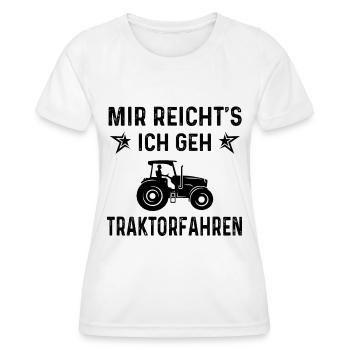 MIR RICHTS ICH GE TRAKTORAHREN - - Frauen Funktions-T-Shirt - Weiß - Vorne - AI Model Female 172 dark (172cm)