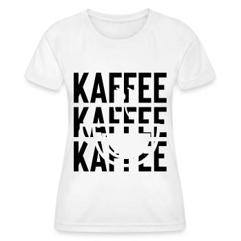 Kaffee - - Frauen Funktions-T-Shirt - Weiß - Vorne - AI Model Female 172 dark (172cm)