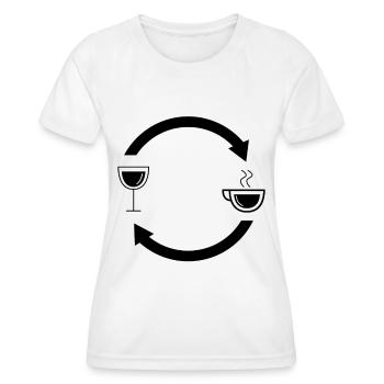 Weinlastenpfeile und Kaffee - - Frauen Funktions-T-Shirt - Weiß - Vorne - AI Model Female 172 dark (172cm)